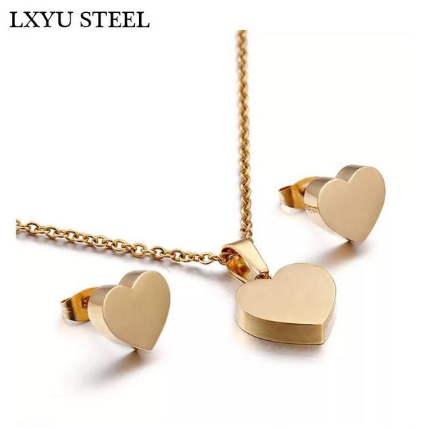 earrings & necklace korean version simple fashion heart pendant necklace+earrings stainless steel jewelry sets women party acce, Silver
earrings & necklace korean version simple fashion heart pendant necklace+earrings stainless steel jewelry sets women party acce, Silver