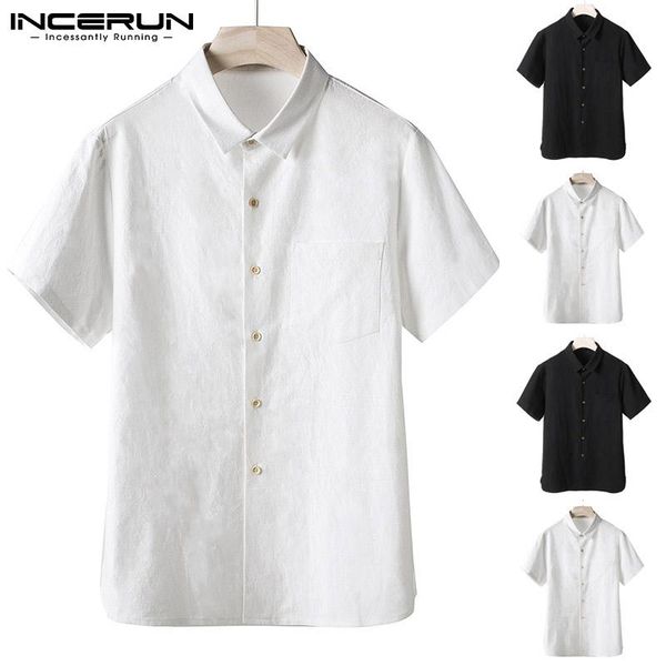men's casual shirts incerun 2021 summer men leisure fashion streetwear cotton and linen simple short sleeve solid color comfortable blo, White;black
men's casual shirts incerun 2021 summer men leisure fashion streetwear cotton and linen simple short sleeve solid color comfortable blo, White;black