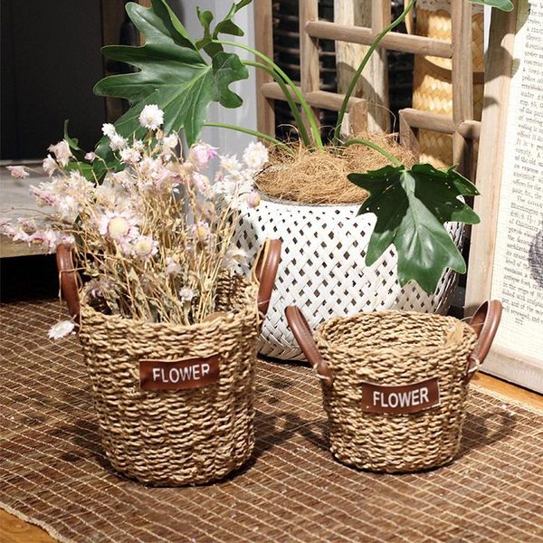 hand-woven storage baskets wicker weaving flower vase rattan basket sundries organizer garden planter pot with handle
hand-woven storage baskets wicker weaving flower vase rattan basket sundries organizer garden planter pot with handle