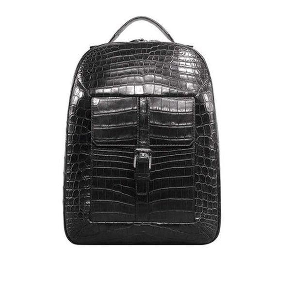 backpack cestbeau nile crocodile men bags leather two shoulders travel piece made