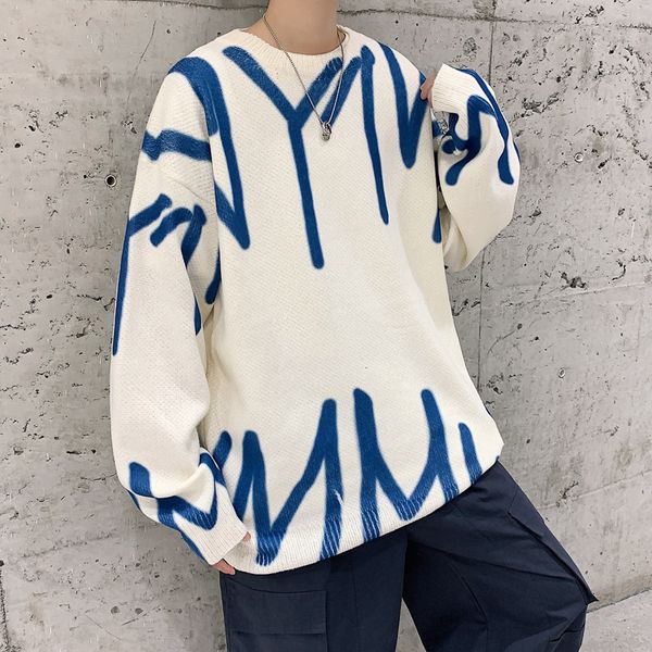men's sweaters autumn winter youth couples o neck jacquard for men women loose pullover knit casual long-sleeved male p59e, White;black
men's sweaters autumn winter youth couples o neck jacquard for men women loose pullover knit casual long-sleeved male p59e, White;black