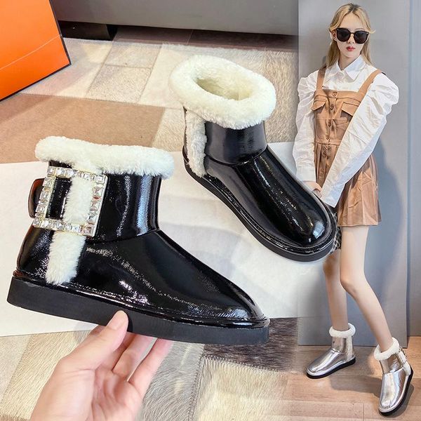 boots snow 2021 autumn and winter women's generous buckle genuine leather thick cotton all-match casual women shoes, Black
boots snow 2021 autumn and winter women's generous buckle genuine leather thick cotton all-match casual women shoes, Black