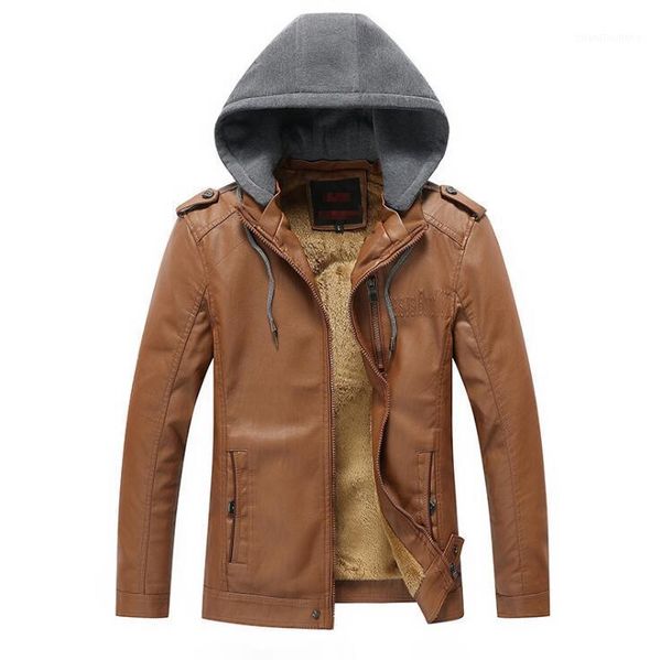 men's fur & faux 2021 winter men leather jacket fashion brand fleece lined motorcycle coats male business outerwear, Black
men's fur & faux 2021 winter men leather jacket fashion brand fleece lined motorcycle coats male business outerwear, Black