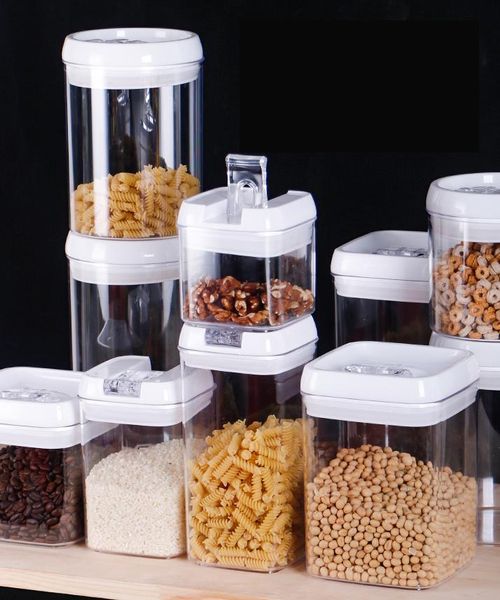 large-capacity plastic storage box sealed multi-purpose kitchen stackable crisper bottles & jars
large-capacity plastic storage box sealed multi-purpose kitchen stackable crisper bottles & jars