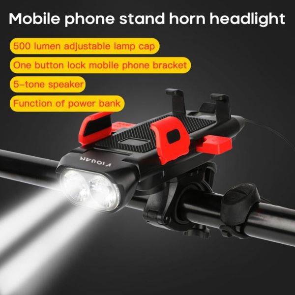 4in1 led bike light front usb rechargeable horn trumpet phone holder bicycle lamp head lantern accessories lights
4in1 led bike light front usb rechargeable horn trumpet phone holder bicycle lamp head lantern accessories lights