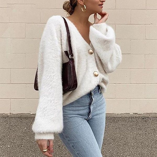 women's knits & tees foridol knitted fuzzy cardigan women oversized green fluffy button up pink autumn winter short, White
women's knits & tees foridol knitted fuzzy cardigan women oversized green fluffy button up pink autumn winter short, White
