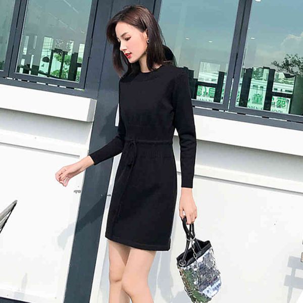 dress balack winter round neck long sleeve sweater elegant a line mini knitted robes, Black;gray
dress balack winter round neck long sleeve sweater elegant a line mini knitted robes, Black;gray