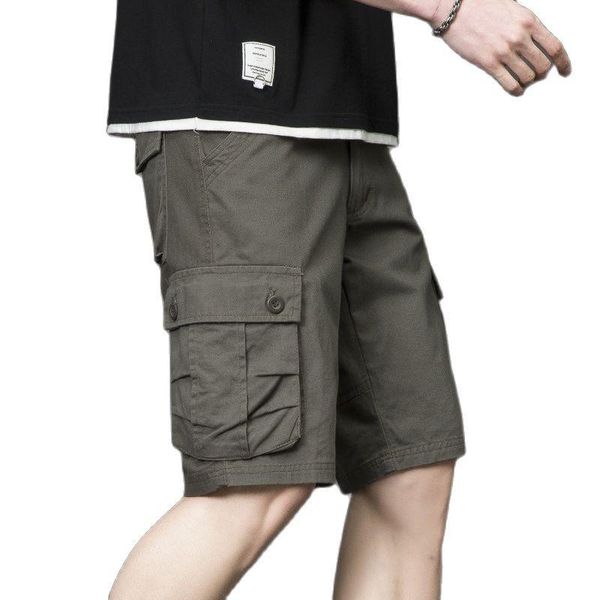 men's shorts knee length cargo summer casual loose cotton multi pockets breeches short trousers military 41, White;black
men's shorts knee length cargo summer casual loose cotton multi pockets breeches short trousers military 41, White;black