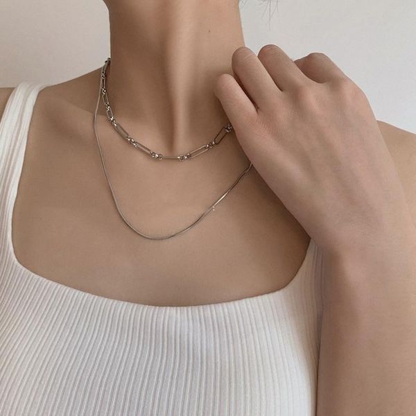chokers kpop women neck chain silver color choker necklace on the double layer pendant jewelry 2021 simple chocker collar for girl, Golden;silver
chokers kpop women neck chain silver color choker necklace on the double layer pendant jewelry 2021 simple chocker collar for girl, Golden;silver