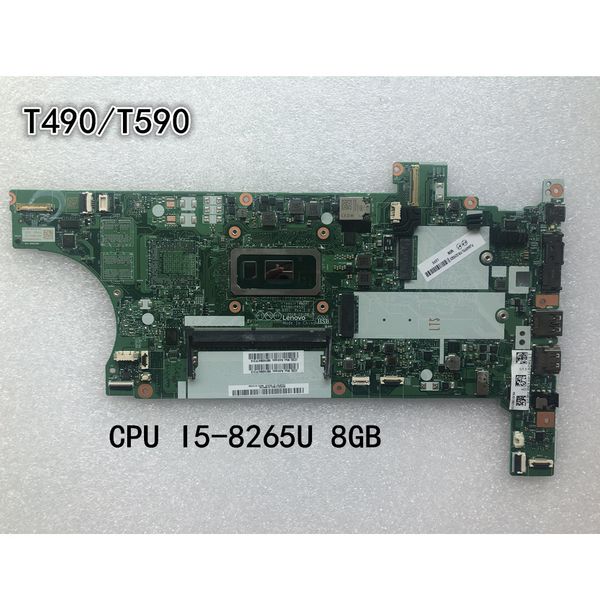 Image of Original Laptop Lenovo ThinkPad T590 Motherboard Mainboard NM-B901 CPU I5-8265U 8GB UMA FRU 02HK923 01YT335