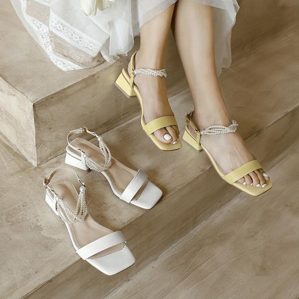 pearl decoration women sandals genuine leather est metal buckle thick heels pumps female party basic shoes woman heel, Black
pearl decoration women sandals genuine leather est metal buckle thick heels pumps female party basic shoes woman heel, Black