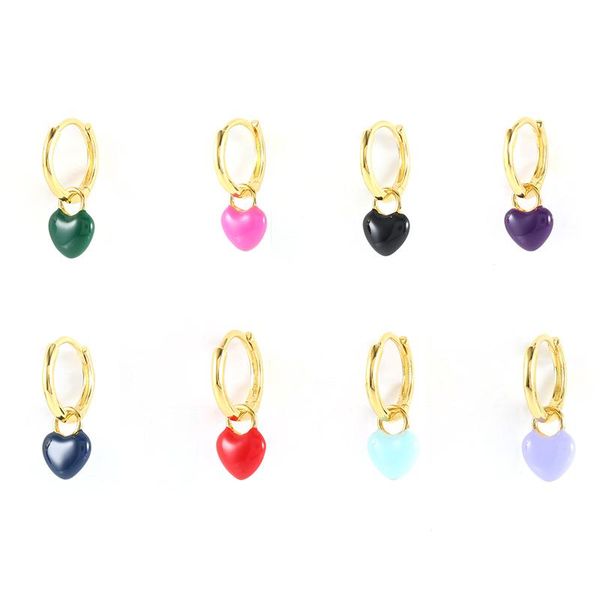hoop & huggie 925 sterling silver earrings for women girls lovely candy colors enamel heart charm dangle earring gold earing pendientes, Golden;silver
hoop & huggie 925 sterling silver earrings for women girls lovely candy colors enamel heart charm dangle earring gold earing pendientes, Golden;silver