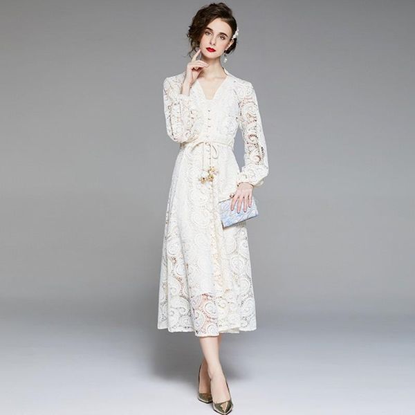 casual dresses 2021 summer autumn women elegant temperament slim v collar long sleeve hook flower hollow water-soluble lace dress, Black;gray
casual dresses 2021 summer autumn women elegant temperament slim v collar long sleeve hook flower hollow water-soluble lace dress, Black;gray