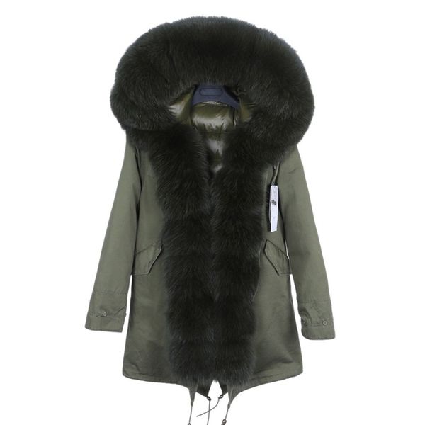 winter jacket real fur coat natural real fox fur collar loose long parka coat fur coat detachable, Black
winter jacket real fur coat natural real fox fur collar loose long parka coat fur coat detachable, Black