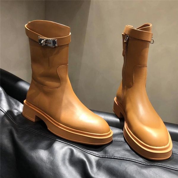 boots autumn winter women's mid-calf zipper-sid platform round toe street style female shoes cow leather botas de mujer, Black
boots autumn winter women's mid-calf zipper-sid platform round toe street style female shoes cow leather botas de mujer, Black
