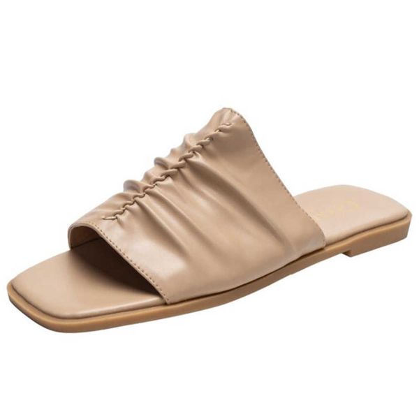 women pleated slippers summer female solid flats casual open toe slides woman outdoor shoes ladies footwear big size qq916 210625, Black
women pleated slippers summer female solid flats casual open toe slides woman outdoor shoes ladies footwear big size qq916 210625, Black