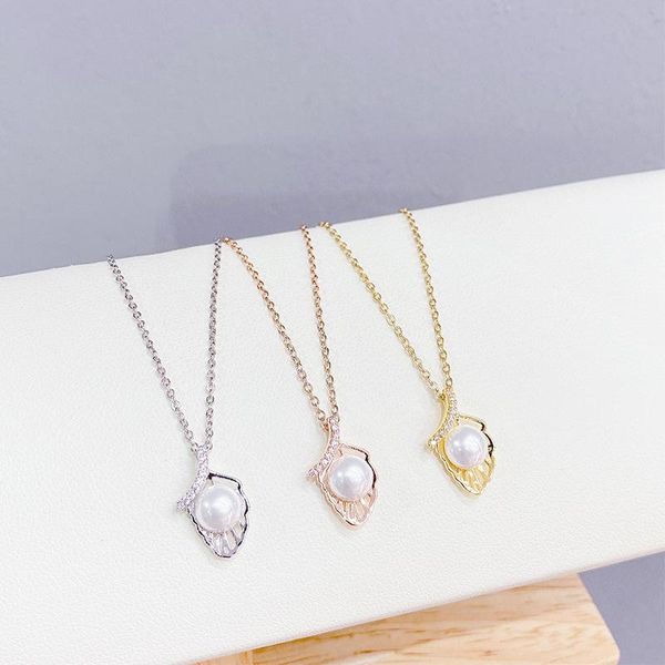 chains 14k gold plated pierced leaves necklace pearl zircon women clavicle chain elegant charm wedding pendant jewelry, Silver
chains 14k gold plated pierced leaves necklace pearl zircon women clavicle chain elegant charm wedding pendant jewelry, Silver
