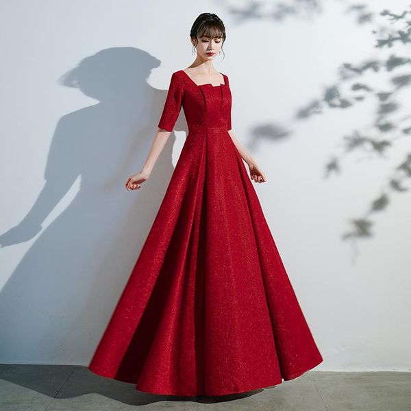 ethnic clothing square collar pleated bride wedding dress gown gold powder vintage cheongsam garment sleeve qipao long burgundy vestido, Red
ethnic clothing square collar pleated bride wedding dress gown gold powder vintage cheongsam garment sleeve qipao long burgundy vestido, Red