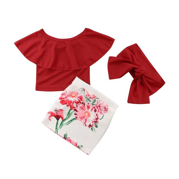 clothing sets summer born kids baby girls clothes set off shoulder floral skirt cotton casual headbands outfits girl 1-6t 3pcs, White
clothing sets summer born kids baby girls clothes set off shoulder floral skirt cotton casual headbands outfits girl 1-6t 3pcs, White