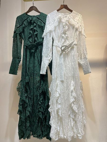 casual dresses autumn women's long sleeves lace maxi dress france style elegant hollow-out a604, Black;gray
casual dresses autumn women's long sleeves lace maxi dress france style elegant hollow-out a604, Black;gray
