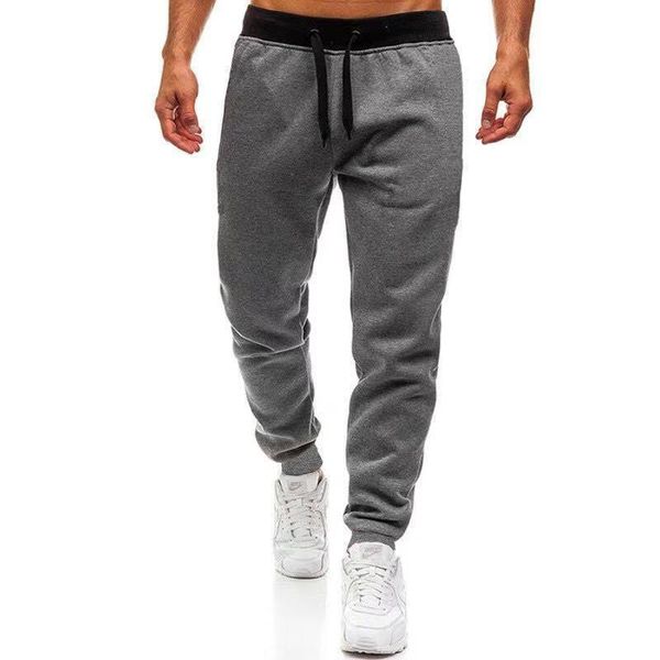 men's pants fitness plus velvet casual small feet cotton sweatpants running training men, Black
men's pants fitness plus velvet casual small feet cotton sweatpants running training men, Black