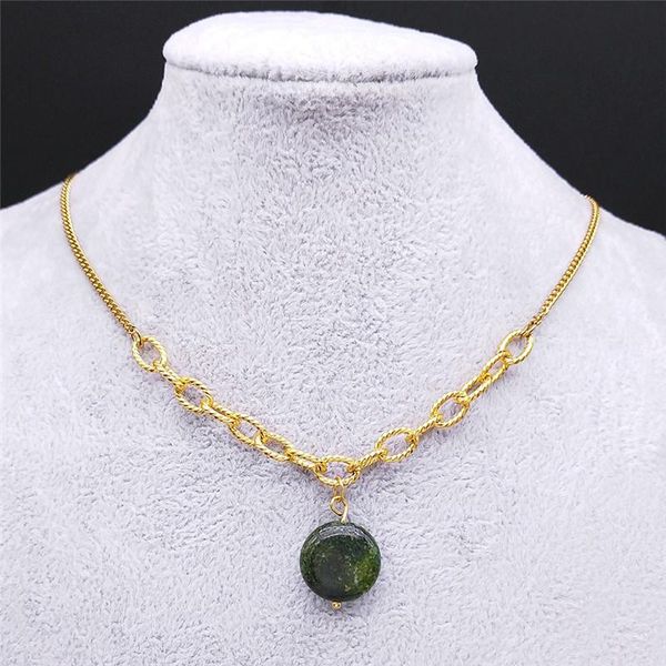 pendant necklaces 2021 natural stone stainless steel chain women silver color round necklace jewelry pierre naturelle n221s01
pendant necklaces 2021 natural stone stainless steel chain women silver color round necklace jewelry pierre naturelle n221s01