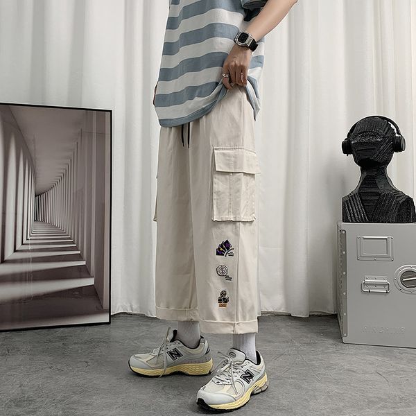 hong kong style straight mid waist overalls men's spring new korean casual trend loose wild wide-leg pants workout, Black
hong kong style straight mid waist overalls men's spring new korean casual trend loose wild wide-leg pants workout, Black