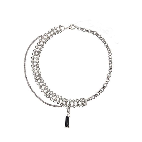 pendant necklaces potcet women's multilayer detachable necklace clavicle chain geometric fashion hip hop personality party jewelry, Silver
pendant necklaces potcet women's multilayer detachable necklace clavicle chain geometric fashion hip hop personality party jewelry, Silver