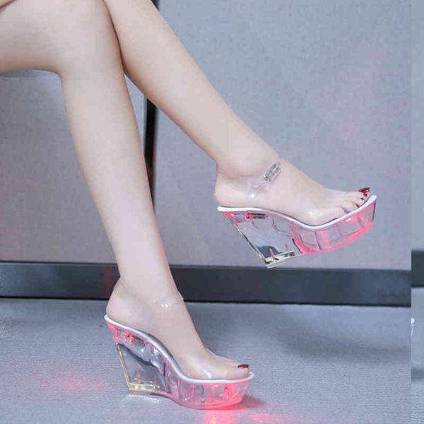 femmes sandales transparent platform high heels women shoes ladies party shoes woman wedge heel wedding shoes glow flash k78, Black
femmes sandales transparent platform high heels women shoes ladies party shoes woman wedge heel wedding shoes glow flash k78, Black
