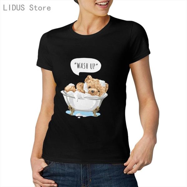 style slim lovely bath bear pattern printing casual pure cotton short sleeve round neck tshirts for woman t-shirt tee women's, White
style slim lovely bath bear pattern printing casual pure cotton short sleeve round neck tshirts for woman t-shirt tee women's, White
