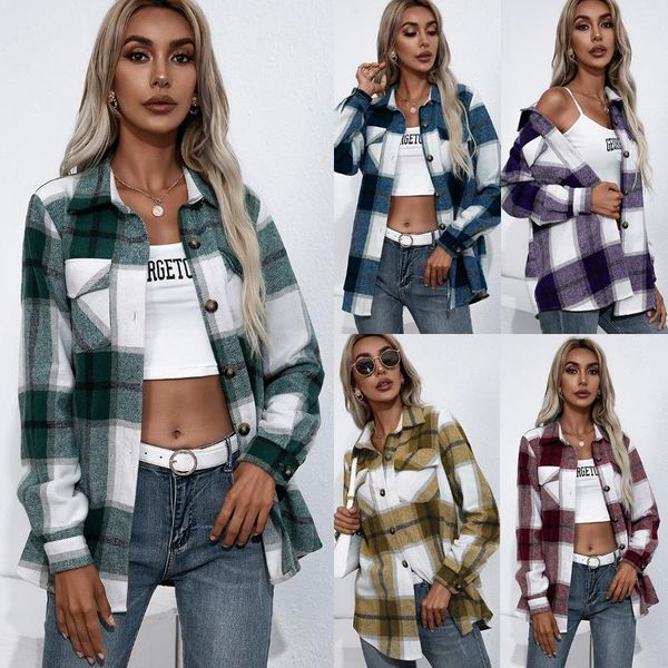 women's jackets women thick plaid jacket autumn winter coat casual cashmere coats and female oversized outwear shirt for, Black;brown
women's jackets women thick plaid jacket autumn winter coat casual cashmere coats and female oversized outwear shirt for, Black;brown