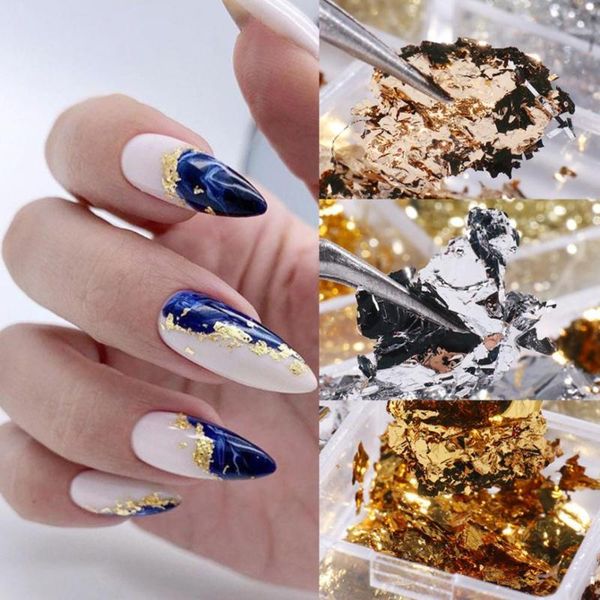 nail art decorations 1 box sequins shining diy design foil paper fashion manicure decor for professional, Silver;gold
nail art decorations 1 box sequins shining diy design foil paper fashion manicure decor for professional, Silver;gold