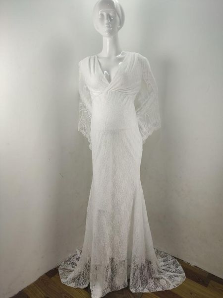 flare sleeve lace maxi gown maternity dresses for po shoot v neck pregnant women baby shower long dress pregnancy cloth, White
flare sleeve lace maxi gown maternity dresses for po shoot v neck pregnant women baby shower long dress pregnancy cloth, White