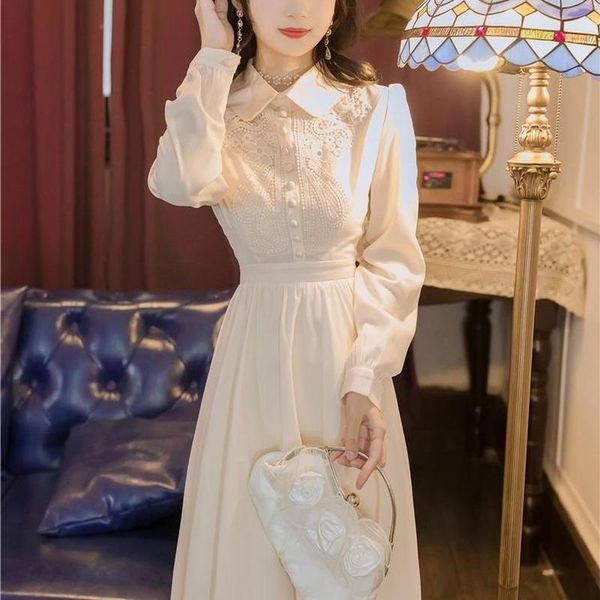 casual dresses french style women dress 2021 autumn elegant lady super fairy slim waist chiffon soft girl long sleeve embroidery, Black;gray
casual dresses french style women dress 2021 autumn elegant lady super fairy slim waist chiffon soft girl long sleeve embroidery, Black;gray