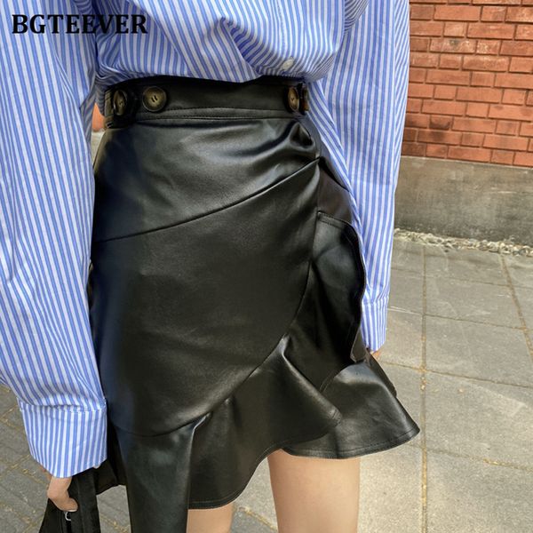 skirts fashion new spring buttons high waist women pu mini 2021 ruffles package hip female faux leather skirts stlw, Black
skirts fashion new spring buttons high waist women pu mini 2021 ruffles package hip female faux leather skirts stlw, Black
