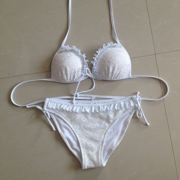 2021 summer new women lace mesh push up bikini brazilian strappy bandage ruffles swimsuit padded swimwear bathing suit e612
2021 summer new women lace mesh push up bikini brazilian strappy bandage ruffles swimsuit padded swimwear bathing suit e612