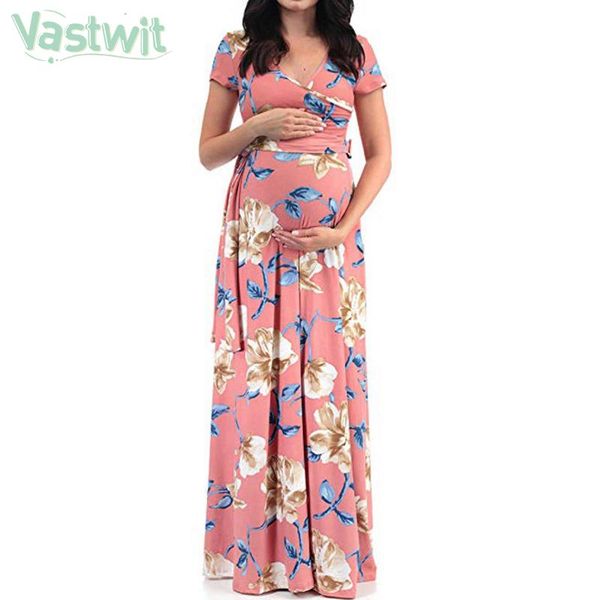 maternity dress pregnant women floral print short sleeve v-neck maxi long for pography po summer gown dresses, White
maternity dress pregnant women floral print short sleeve v-neck maxi long for pography po summer gown dresses, White