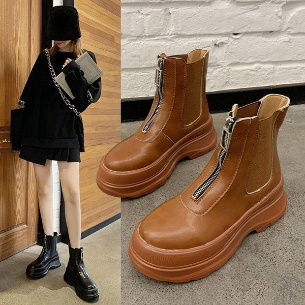 rock shoes woman luxury designer women's rubber boots low heels booties round toe ladies boots-women fashion, Black
rock shoes woman luxury designer women's rubber boots low heels booties round toe ladies boots-women fashion, Black
