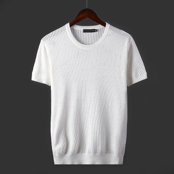 men's t-shirts fashion summer t-shirt, large knitted sweater solid color casual sweater, tight in 2021, White;black
men's t-shirts fashion summer t-shirt, large knitted sweater solid color casual sweater, tight in 2021, White;black