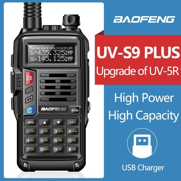 walkie talkie baofeng uv-s9 plus 10w powerful usb charger 50km handheld transceiver with uhf vhf dual band ham uv-5r radio
walkie talkie baofeng uv-s9 plus 10w powerful usb charger 50km handheld transceiver with uhf vhf dual band ham uv-5r radio