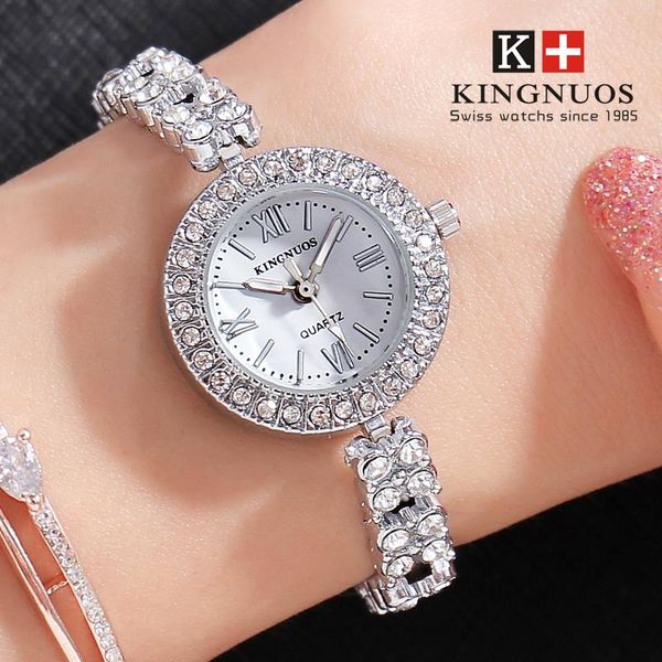 kingnuos brand female watch exquisite fashion women's alloy waterproof bracelet for girls ladies gift silver wristwatches, Slivery;brown
kingnuos brand female watch exquisite fashion women's alloy waterproof bracelet for girls ladies gift silver wristwatches, Slivery;brown