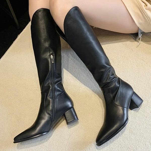 boots fashion knee high side zipper pointed tight autumn winter party office lady thick heels shoes woman, Black
boots fashion knee high side zipper pointed tight autumn winter party office lady thick heels shoes woman, Black