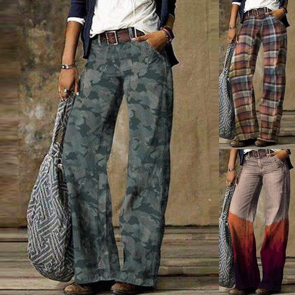 women's fashion comfortable printed straight jeans casual trousers pants & capris, Black;white
women's fashion comfortable printed straight jeans casual trousers pants & capris, Black;white