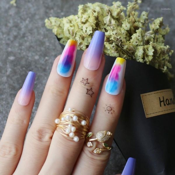 lavender purple nude ombre coffin fake nails blooming blue yellow rose nails1, Red;gold
lavender purple nude ombre coffin fake nails blooming blue yellow rose nails1, Red;gold