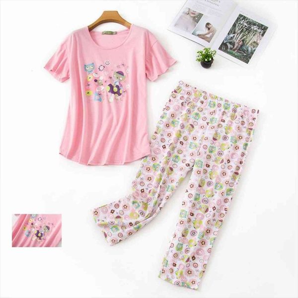 pajamas pants short sleeve womens sleepwears t shirt 2 piece set size mom home women cotton sleepwear clothing, Black;red
pajamas pants short sleeve womens sleepwears t shirt 2 piece set size mom home women cotton sleepwear clothing, Black;red
