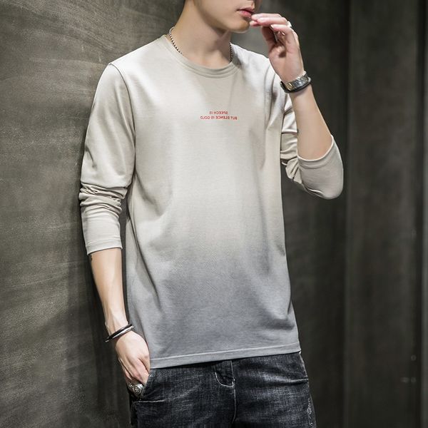 round spring and ne autumn long sve t-shirt slim fitting trend t-shirt cloth sweater men's bottom shirt, Black
round spring and ne autumn long sve t-shirt slim fitting trend t-shirt cloth sweater men's bottom shirt, Black