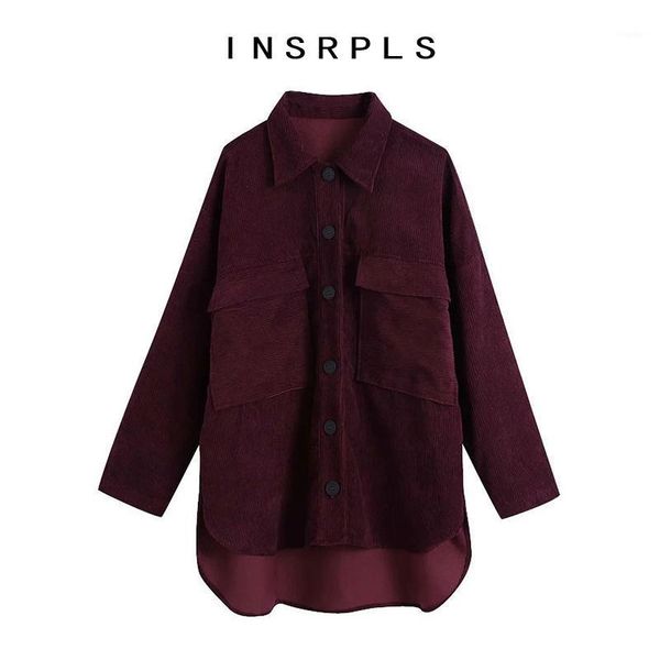 women fashion oversized asymmetric corduroy jacket coat vintage long sleeve pockets female outerwear chic women's jackets, Black;brown
women fashion oversized asymmetric corduroy jacket coat vintage long sleeve pockets female outerwear chic women's jackets, Black;brown