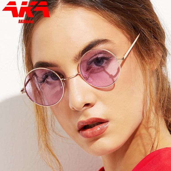akagafas round cute retro fashion sunglasses women metal transparent vintage personality colorful ocean lens sun glasses, White;black
akagafas round cute retro fashion sunglasses women metal transparent vintage personality colorful ocean lens sun glasses, White;black