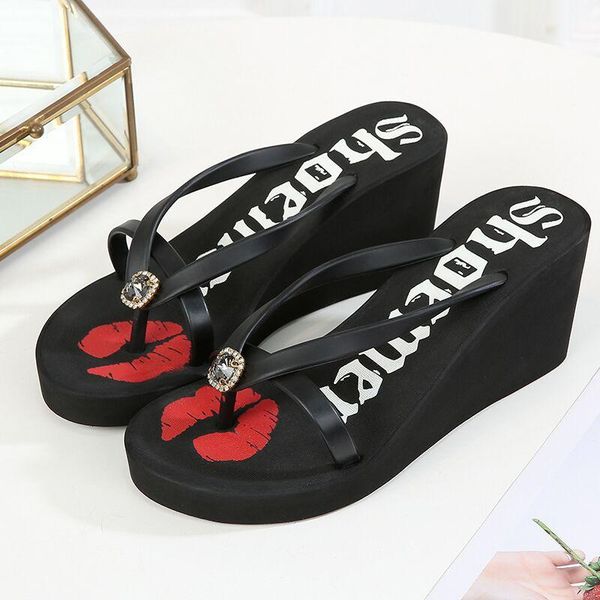sandals and slippers women 2021 new fashion women's rhinestone flip-flops with thick bottom beach sandals and slippers women, Black
sandals and slippers women 2021 new fashion women's rhinestone flip-flops with thick bottom beach sandals and slippers women, Black