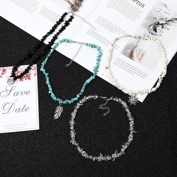 chokers bohemian natural stone bead choker necklace irregular boho handmade charm summer beach jewelry collar party gift, Golden;silver
chokers bohemian natural stone bead choker necklace irregular boho handmade charm summer beach jewelry collar party gift, Golden;silver